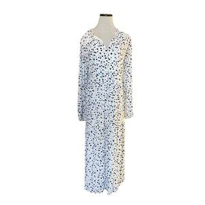 Loft Plus Polka Dot Tiered Midi Dress Size 20 Boho‎ Romantic Cottagecore Prairie